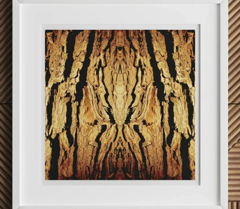 10 Trippy Botanical Prints for Op Art Nerds - Botanical Op Art, Trippy Tree Trunk, Framed Abstract Artwork