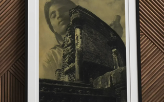 Framed gelatin silver print featuring lionel wendt’s erotic ceylon art displayed at huis marseille