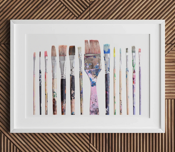 Collection of various paint brushes in different sizes and shapes used for constant graffiti cleanup by leichhardt council