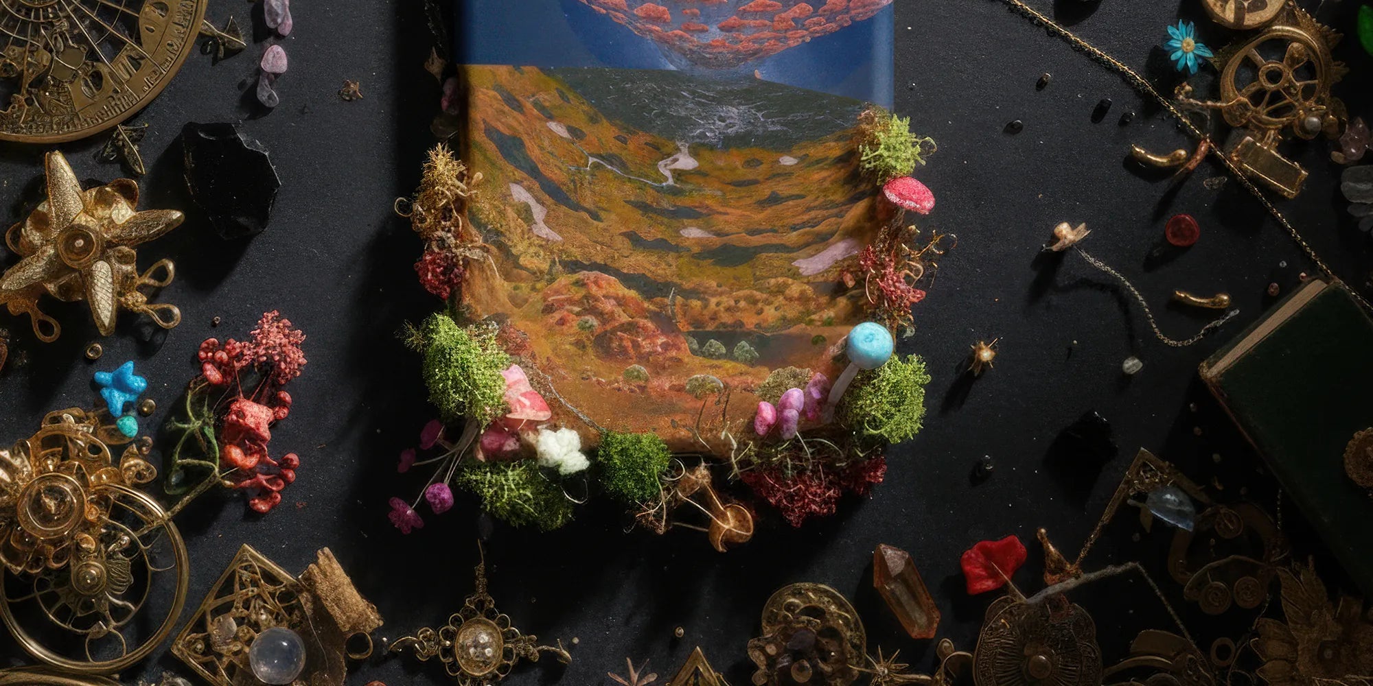Ornate saddle-design phone case.