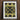 Framed abstract artwork featuring a symmetrical pattern of yellow and black shapes resembling organic forms.