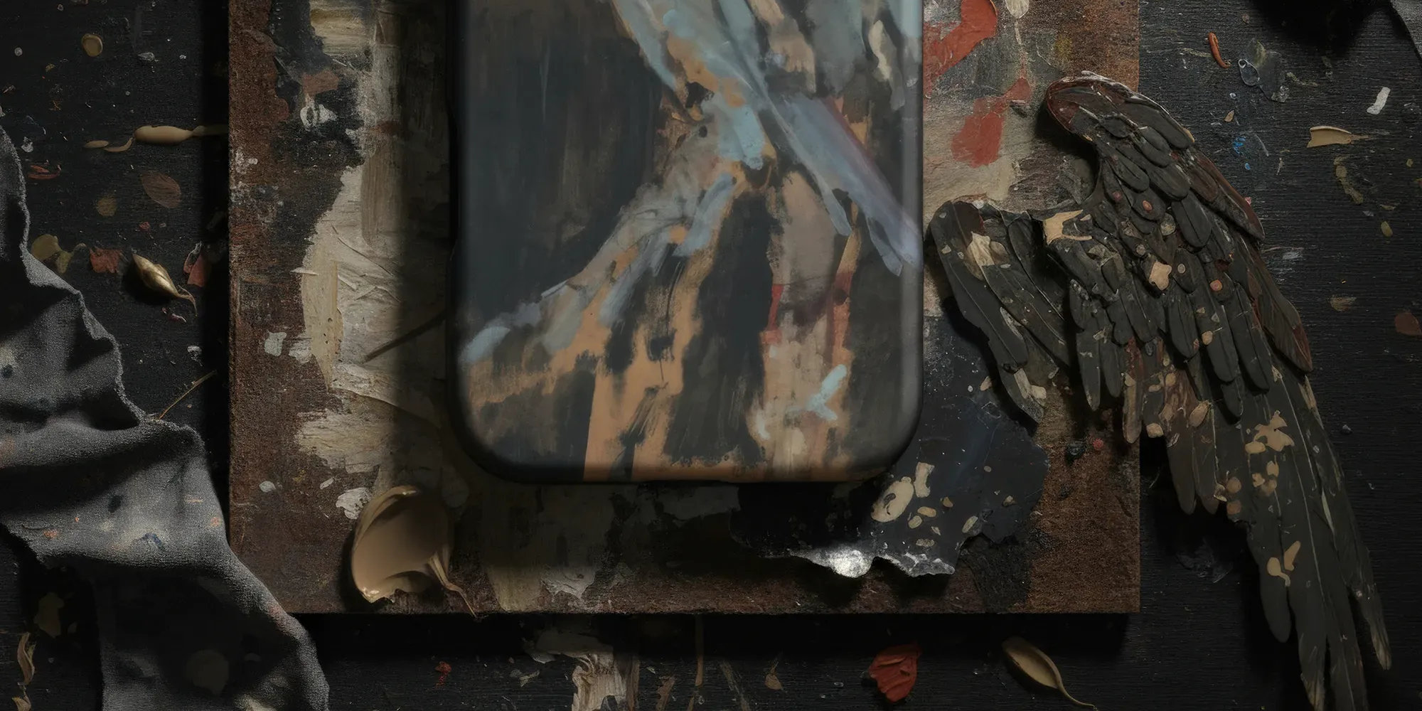 Phone case with Thai art.