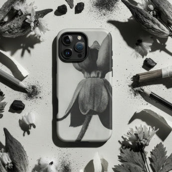 Floral-patterned phone case.