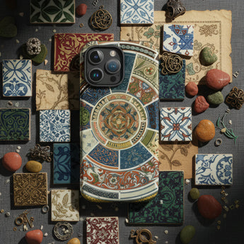 Ornate floral-patterned phone case held in a hand.