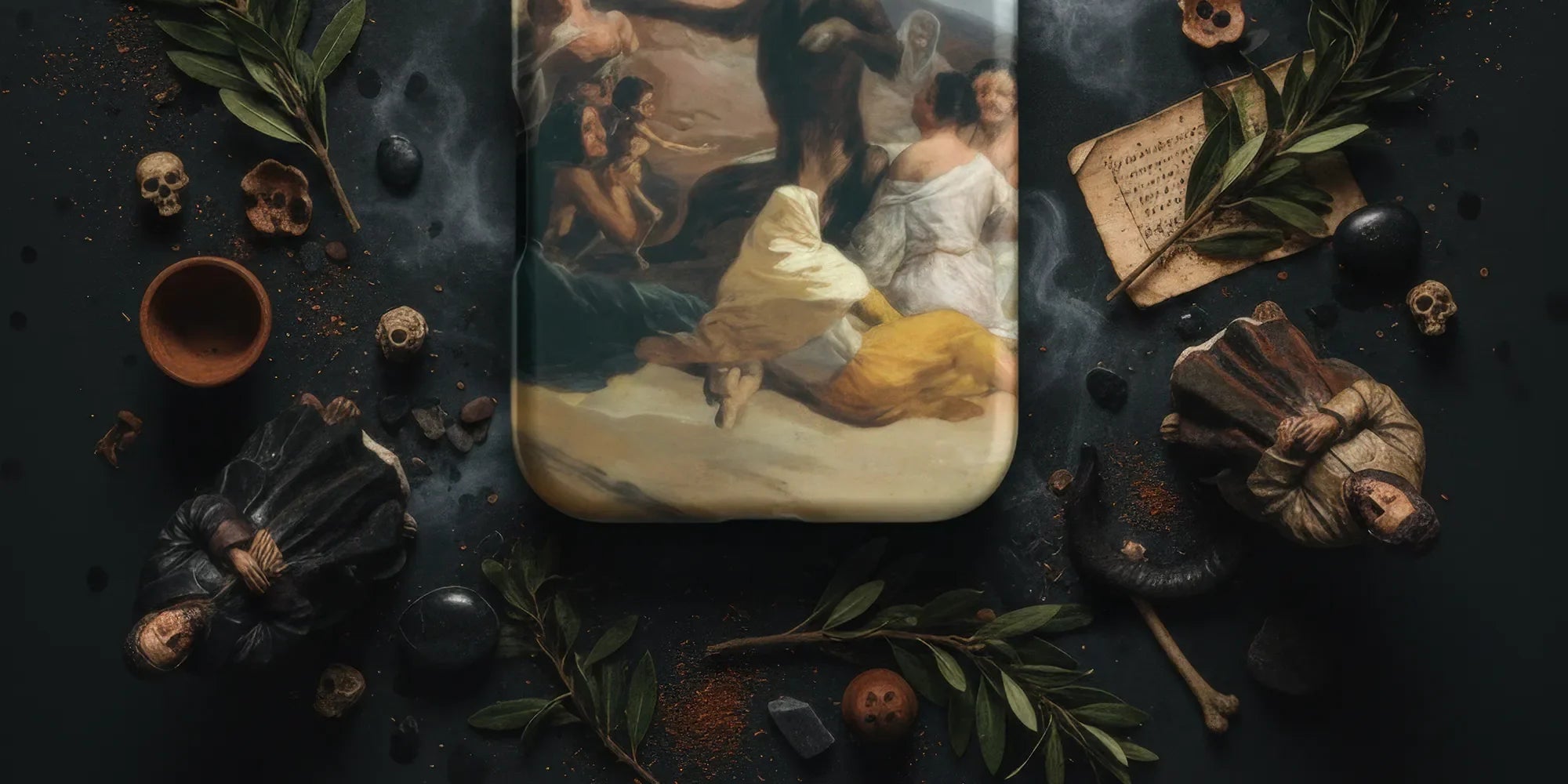 Art-adorned smartphone case.