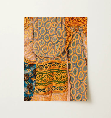 Thai Wall Art featuring intricate patterns and vibrant colors typical of traditional Thai textiles.