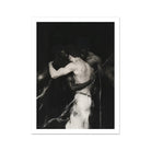 Middleman - Interracial Gay Erotica Art Print, Monochrome Painting Two Men