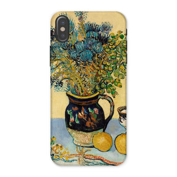 Still Life - Vincent Van Gogh Phone Case Iphone x / Matte Phone Case Colorful Life Painting Flowers Vase Lemons Vincent Gogh, Gogh Iphone