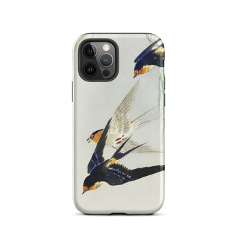 3 Vögel im Flug - Ohara Koson Kachō-e Iphone Hülle, 12 Pro / Matt, Handyhüllen, Toby Leon