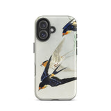 3 Birds in Flight - Ohara Koson Kachō-e Iphone Case 16 / Matte Bird-themed Phone, Art, Feeling Trapped Mobile Cases
