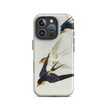 3 Birds in Flight - Ohara Koson Kachō-e Iphone Case 16 Pro / Matte Swallows-themed Phone, Art, Feeling Trapped Mobile Cases
