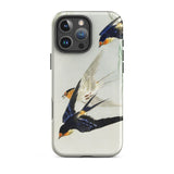 3 Birds in Flight - Ohara Koson Kachō-e Iphone Case 16 Pro Max / Matte Bird-themed, Art, Feeling Trapped Mobile Phone Cases