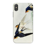 3 Birds in Flight - Ohara Koson Kachō-e Iphone Case x / Matte Phone Delicate Watercolor-style Painting Swallows, Art, Feeling Trapped