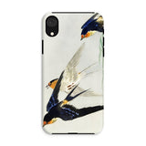 3 Birds in Flight - Ohara Koson Kachō-e Iphone Case Xr / Matte Phone Watercolor-style Painting Swallows, Art, Feeling Trapped Mobile Cases