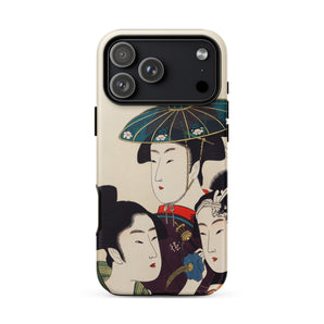 3 hombres o mujeres jóvenes - Funda de iPhone Ukiyo-e de Utamaro, 17 Pro Max / Mate, Fundas para móvil, Toby Leon