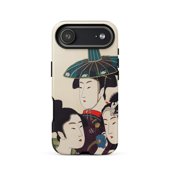 3 Young Men or Women - Utamaro Ukiyo-e Phone Case Iphone 17 Air / Matte 12 Vintage Japanese Art Design Woman Kitagawa’s Three, Edo-period