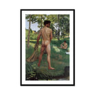 Fisherman with a Net - Frederic Bazille Fine Art Print, Framed Painting Nude Bathers Landscape