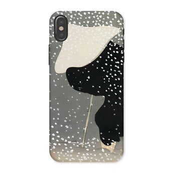 Snow - Kamisaka Sekka Meiji Art Phone Case Iphone x / Matte Phone Case Abstract Design Bird-like Shape Black White Kamisaka Sekka, Japanese