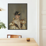 Aamon - Grand Marquis of Hell Framed Canvas, Framed Painting Horned Man