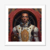 Amari - Gay Black Astronaut Art Print, Ornate Astronaut Portrait