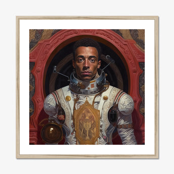 Amari - Gay Black Astronaut Art Print, Framed Portrait Man Ornate Astronaut Suit