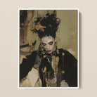 Antoine - Gay French Vampire Art Framed Canvas, 12x16’’ / 31x41cm / White Floating Frame, Framed Canvas Print Individual Dramatic Makeup