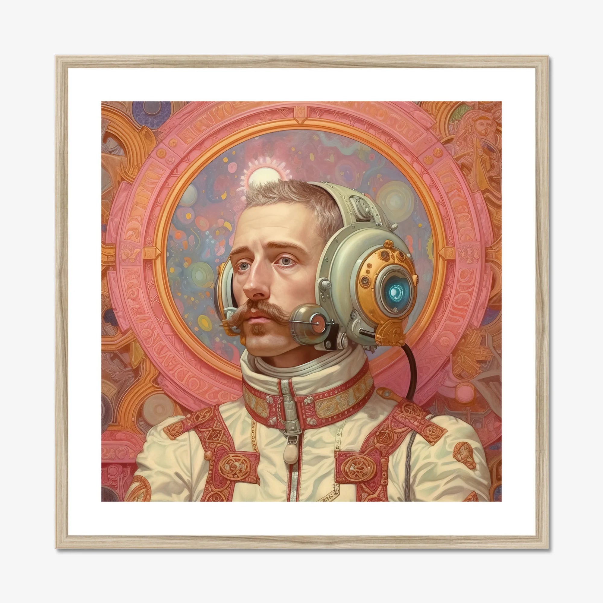 Axel - Gay German Astronaut Art Print, Framed Steampunk Portrait