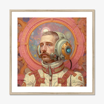 Axel - Gay German Astronaut Art Print, Framed Steampunk Portrait