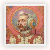 Axel - Gay German Astronaut Art Print, Portrait Man Ornate Spacesuit Helmet Victorian-style Clothing