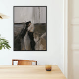 Dripping - Surreal Mexican Gay Couple Framed Canvas, Abstract Painting Figures