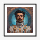 Eskandar - Gay Arabic Astronaut Art Print, Framed Portrait Man Futuristic Suit