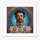 Eskandar - Gay Arabic Astronaut Art Print, Framed Portrait Mustachioed Astronaut