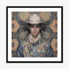 Farzad - Arabic Gay Cowboy Art Print, Framed Portrait Cowboy