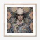 Farzad - Arabic Gay Cowboy Art Print, Framed Portrait Cowboy