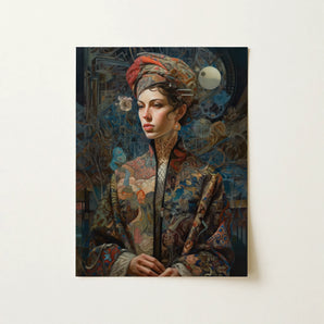 Freyja - Surrealistische Noorse godinnenkunstprint / canvas