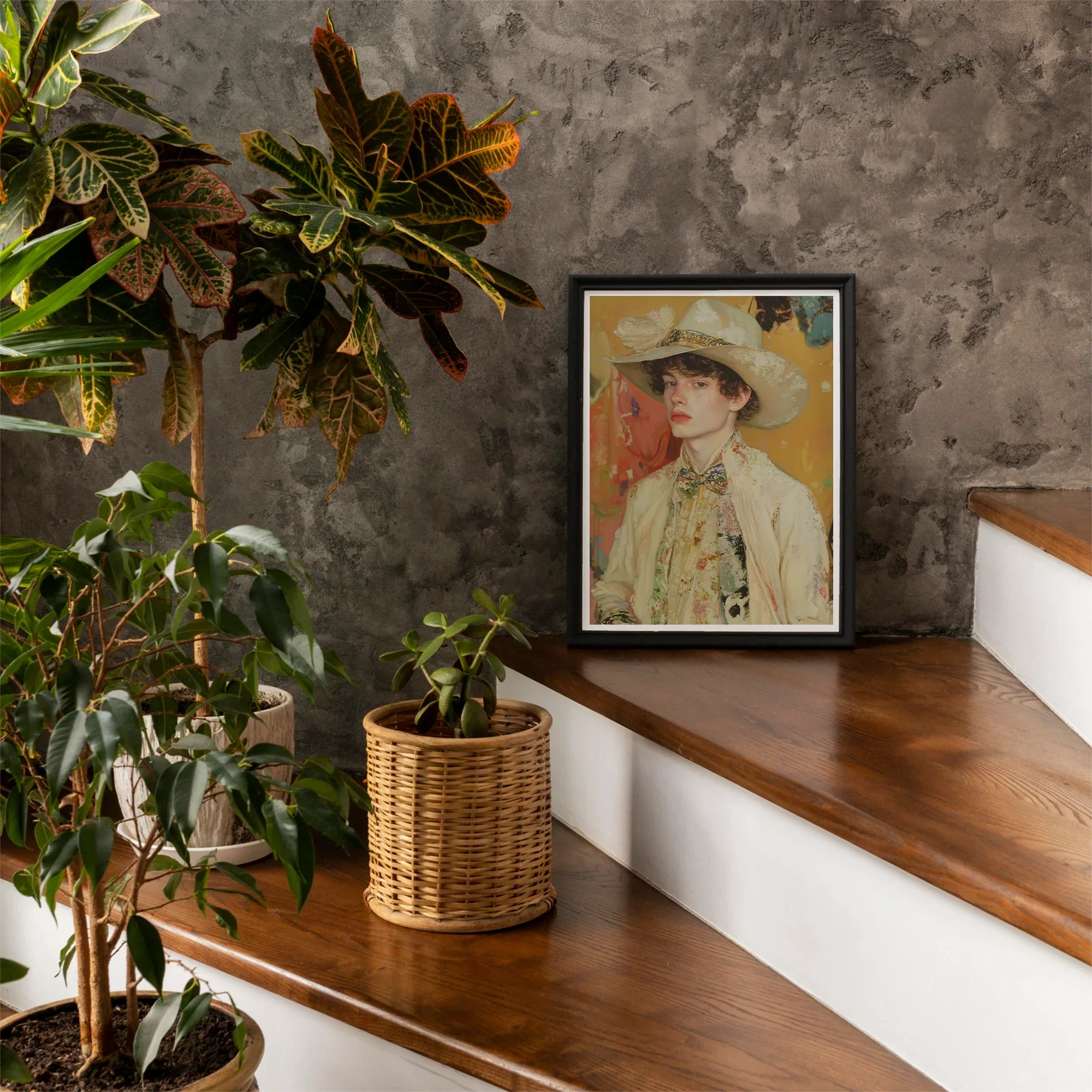 Jacob - Queer Couture Cowboy Art Print, Framed Portrait Painting