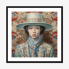Longwei - Gaysian Femboy Cowboy Art Print, Framed Portrait Woman Hat
