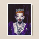 Louis - Club Kid Vampire Framed Canvas, 12x16’’ / 31x41cm / White Floating Frame, Framed Portrait Person Drag Makeup Orange Wig Bejeweled