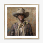 Lysander - Gay Black Dandy Cowboy Art Print, Framed Portrait Cowboy