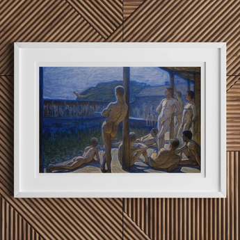 Naval Bath House - Eugene Jansson Fine Art Print, Framed Painting Nude Bathers