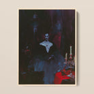 Orpheus - Gay Vampire Art Framed Canvas, 12x16’’ / 31x41cm / Natural Floating Frame, Dark Gothic-style Art Print Figure Pale Skin Hair