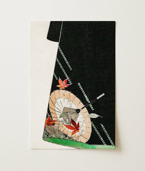 Parasol Print on a Japanese Robe - Bijutsu Sekai Art Print
