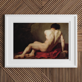 Patroclus - Jacques-louis David Greek Myth Art Print, Framed Nude Male Figure