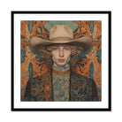 Reuben - Gay Redhead Cowboy Art Print, Framed Portrait Cowboy