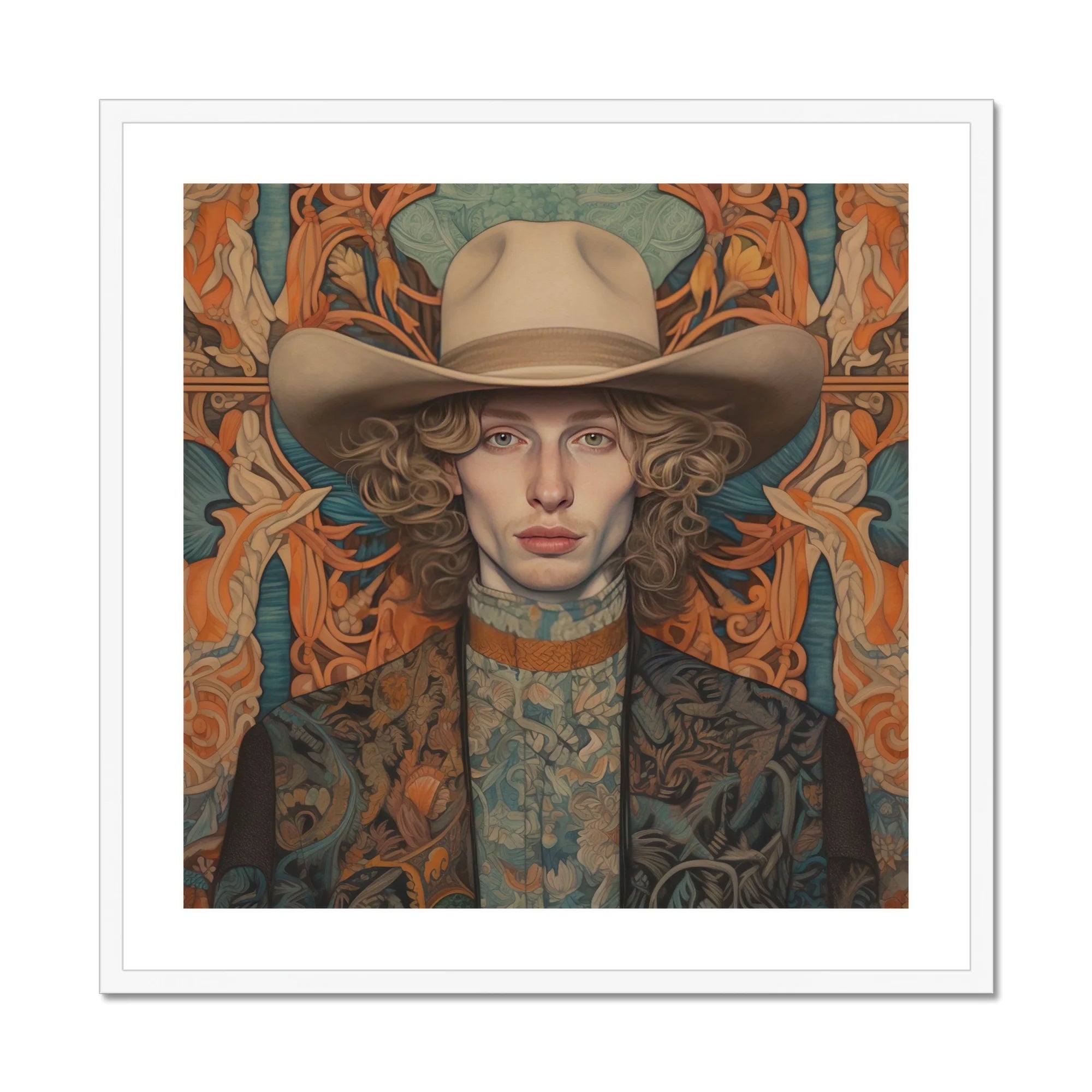 Reuben - Gay Redhead Cowboy Art Print, Artistic Portrait Cowboy