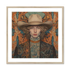 Reuben - Gay Redhead Cowboy Art Print, Framed Portrait Cowboy