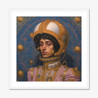 Samir - Gay Muslim Astronaut Art Print, Framed Portrait Person Ornate Space Attire