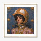 Samir - Gay Muslim Astronaut Art Print, Framed Portrait Person Ornate Space Suit