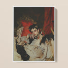 Santino - Queer Vampire King Framed Canvas, 12x16’’ / 31x41cm / White Floating Frame, Framed Portrait Person Elaborate Antique-inspired