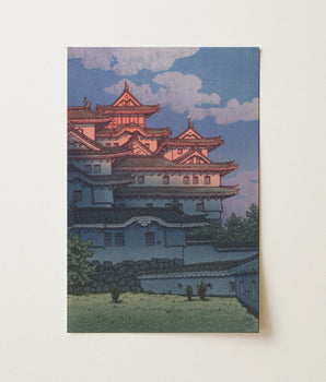 Château de Shirasagi - estampe d’art de Kawase Hasui